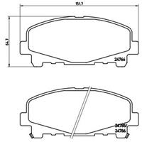 Remblokkenset, schijfrem BREMBO, u.a. für Honda