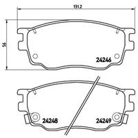 Remblokkenset, schijfrem BREMBO, u.a. für Mazda