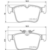 Remblokkenset, schijfrem BREMBO, u.a. für Mercedes-Benz