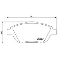 Remblokkenset, schijfrem BREMBO, u.a. für Citroën, DS, Peugeot, Opel