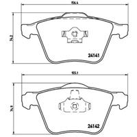 Remblokkenset, schijfrem BREMBO, u.a. für Volvo