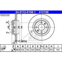 Bremsscheibe | ATE (24.0112-0198.1)