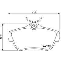 Remblokkenset, schijfrem BREMBO, u.a. für Peugeot, Fiat, Citroën, Toyota