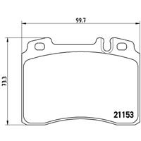 Remblokkenset, schijfrem BREMBO, u.a. für Mercedes-Benz