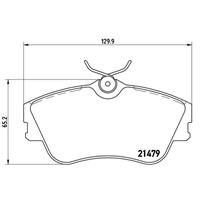 Remblokkenset, schijfrem BREMBO, u.a. für VW