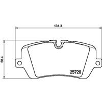 Remblokkenset, schijfrem BREMBO, u.a. für Land Rover