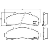 Remblokkenset, schijfrem BREMBO, u.a. für Ford Usa, Mazda