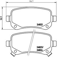 Remblokkenset, schijfrem BREMBO, u.a. für Dodge, Fiat, VW, Chrysler