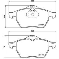 Remblokkenset, schijfrem DIRECTIONAL BRAKE PADS BREMBO, u.a. für Opel, Vauxhall, Saab