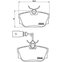 Remblokkenset, schijfrem BREMBO, u.a. für VW