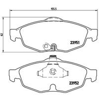 Remblokkenset, schijfrem BREMBO, u.a. für Chrysler, Dodge