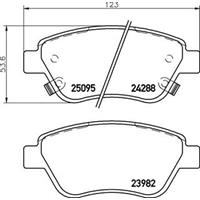 Remblokkenset, schijfrem BREMBO, u.a. für Opel, Vauxhall