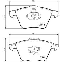 Remblokkenset, schijfrem BREMBO, u.a. für Saab, Volvo, Ford, Mazda