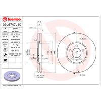 Bremsscheibe Vorderachse Brembo 09.6747.10