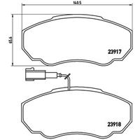 Remblokkenset, schijfrem BREMBO, u.a. für Fiat, Citroën, Peugeot