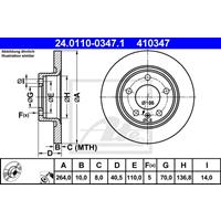 Bremsscheibe | ATE (24.0110-0347.1)