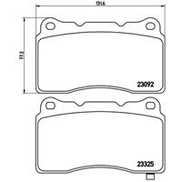 Remblokkenset, schijfrem BREMBO, u.a. für Mitsubishi, Dodge, Subaru, Honda