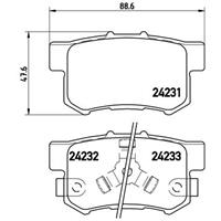 Remblokkenset, schijfrem BREMBO, u.a. für Honda, Acura