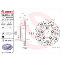 Remschijf COATED DISC LINE BREMBO, Remschijftype: Geperforeerd / Geventileerd, u.a. für Porsche