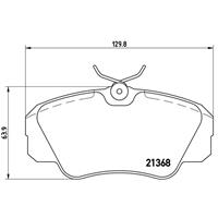 Remblokkenset, schijfrem BREMBO, u.a. für Vauxhall, Opel