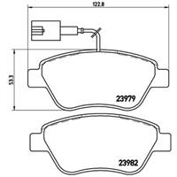 Remblokkenset, schijfrem BREMBO, u.a. für Fiat