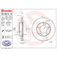 Remschijf COATED DISC LINE BREMBO, Remschijftype: Binnen geventileerd, u.a. für KIA