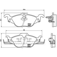 Remblokkenset, schijfrem BREMBO, u.a. für Opel, Vauxhall, Chevrolet