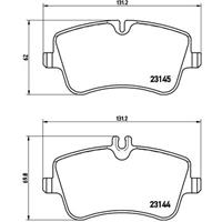 Remblokkenset, schijfrem DIRECTIONAL BRAKE PADS BREMBO, u.a. für Mercedes-Benz