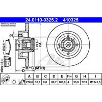 Bremsscheibe | ATE (24.0110-0325.2)