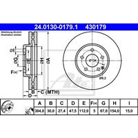 Bremsscheibe | ATE (24.0130-0179.1)