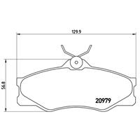 Remblokkenset, schijfrem BREMBO, u.a. für VW