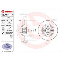 Bremsscheibe 'BEARING DISC LINE' | BREMBO (08.A141.17)