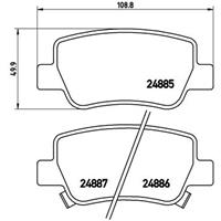 Remblokkenset, schijfrem BREMBO, u.a. für Toyota