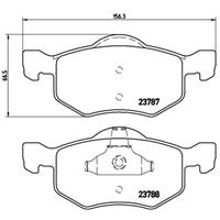 Remblokkenset, schijfrem BREMBO, u.a. für Ford Usa, Ford, Mazda