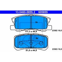 Remblokkenset, schijfrem ATE, u.a. für Mitsubishi, Jeep, Chrysler, Citroën, Lancia, Peugeot