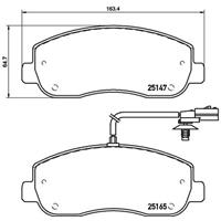 Remblokkenset, schijfrem BREMBO, u.a. für Opel, Renault, Nissan, Vauxhall