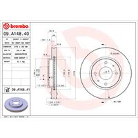 Remschijf COATED DISC LINE BREMBO, Remschijftype: Binnen geventileerd, u.a. für Mitsubishi