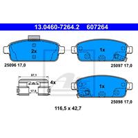 Remblokkenset, schijfrem ATE, u.a. für Opel, Vauxhall, Chevrolet