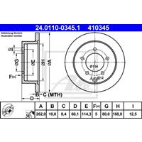 Bremsscheibe | ATE (24.0110-0345.1)