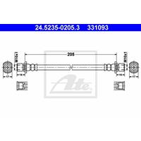 Bremsschlauch Hinterachse ATE 24.5235-0205.3