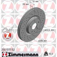 Bremsscheibe Vorderachse Zimmermann 250.1377.52