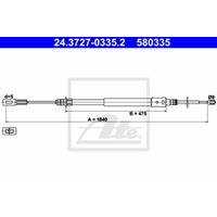 Seilzug, Feststellbremse vorne ATE 24.3727-0335.2