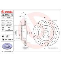 Bremsscheibe Hinterachse Brembo 09.7356.2X