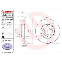 Remschijf COATED DISC LINE BREMBO, Remschijftype: Binnen geventileerd, u.a. für Mini