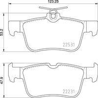 Remblokkenset, schijfrem BREMBO, u.a. für Ford, Ford Usa, Lincoln