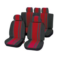Unitec 84958 Newline Sitzbezug 14teilig Polyester Rot, Schwarz Fahrersitz, Beifahrersitz, Rücksitz Q413151