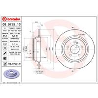 Remschijf COATED DISC LINE BREMBO, Remschijftype: Massief, u.a. für Mercedes-Benz