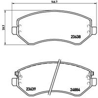 Remblokkenset, schijfrem BREMBO, u.a. für Chrysler, Jeep, Dodge