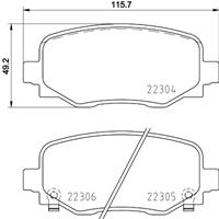 Remblokkenset, schijfrem BREMBO, u.a. für Jeep, Fiat