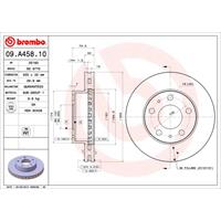 Bremsscheibe Vorderachse Brembo 09.A458.10